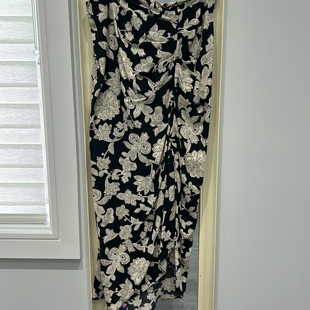 Zara printed midi skirt